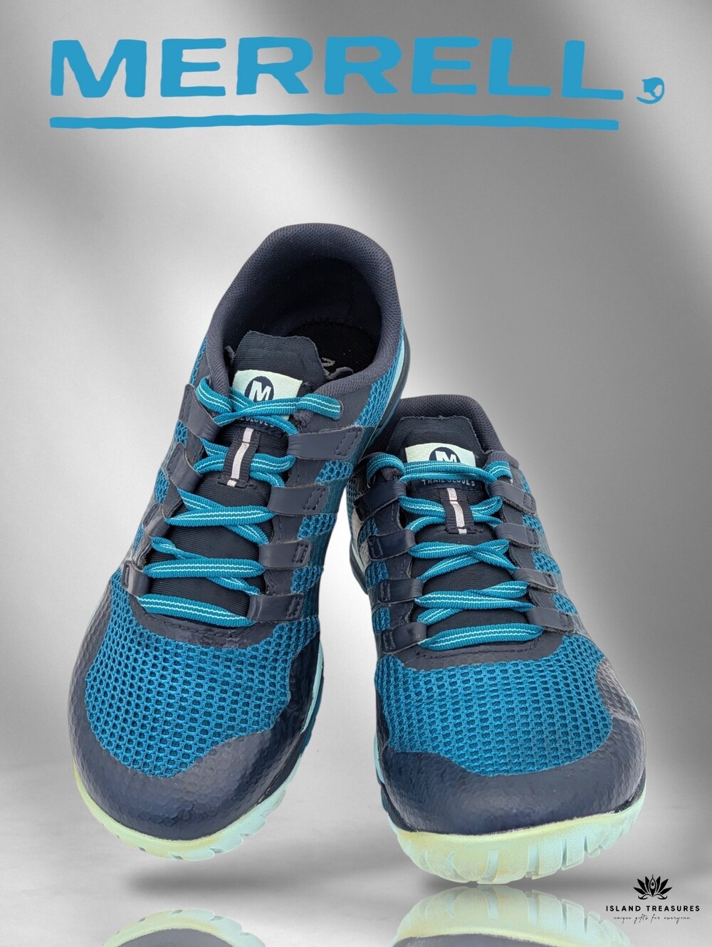 Merrell Sz 7.5 Trail Glove 5 Dark Teal Zero Drop Barefoot Trail Running Shoes - Picture 17 of 17